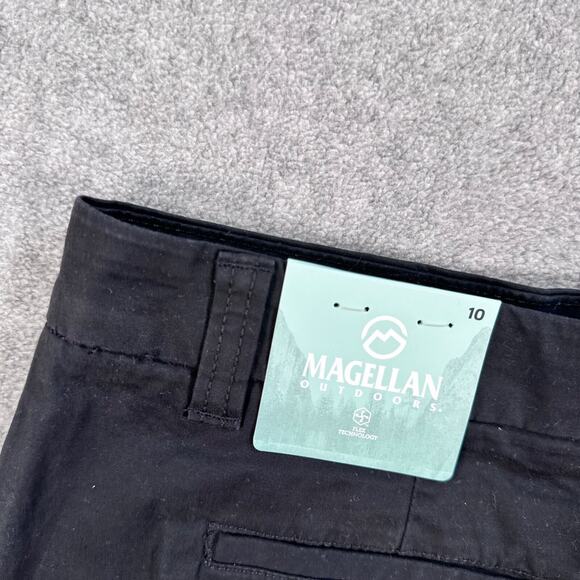 Magellan Outdoor Happy Camper Shorts Women's 10 Black 4" Inseam New Flat Front - Picture 6 of 6